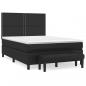 Preview: Boxspringbett mit Matratze Schwarz 140x200 cm Kunstleder