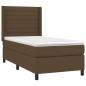 Preview: Boxspringbett mit Matratze & LED Dunkelbraun 90x190 cm Stoff