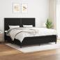 Preview: ARDEBO.de - Boxspringbett mit Matratze Schwarz 200x200 cm Stoff