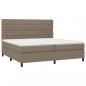 Preview: Boxspringbett mit Matratze Taupe 200x200 cm Stoff