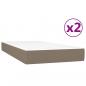 Preview: Boxspringbett mit Matratze Taupe 200x200 cm Stoff