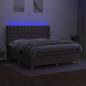 Preview: Boxspringbett mit Matratze & LED Taupe 160x200 cm Stoff