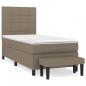 Preview: Boxspringbett mit Matratze Taupe 80x200 cm Stoff