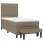 Preview: Boxspringbett mit Matratze Taupe 80x200 cm Stoff