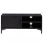 Preview: TV-Schrank Schwarz 90x30x40 cm Massivholz Kiefer