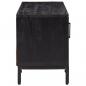 Preview: TV-Schrank Schwarz 90x30x40 cm Massivholz Kiefer