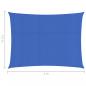 Preview: Sonnensegel 160 g/m² Blau 2,5x3 m HDPE