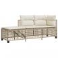 Preview: 3-tlg. Garten-Ecksofa-Set mit Kissen Beige Poly Rattan