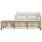 Preview: 3-tlg. Garten-Ecksofa-Set mit Kissen Beige Poly Rattan