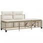 Preview: 3-tlg. Garten-Ecksofa-Set mit Kissen Beige Poly Rattan