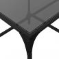 Preview: Couchtisch mit Glasplatte Schwarz 98,5x50x40 cm Stahl