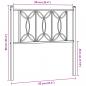 Preview: Kopfteil Metall Weiß 90 cm