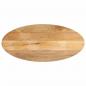 Preview: ARDEBO.de - Tischplatte 120x50x2,5 cm Oval Massivholz Mango