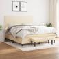 Preview: ARDEBO.de - Boxspringbett mit Matratze Creme 180x200 cm Stoff