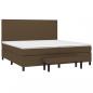 Preview: Boxspringbett mit Matratze Dunkelbraun 200x200 cm Stoff