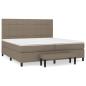 Preview: Boxspringbett mit Matratze Taupe 200x200 cm Stoff