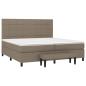 Preview: Boxspringbett mit Matratze Taupe 200x200 cm Stoff