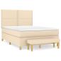 Preview: Boxspringbett mit Matratze Creme 140x190 cm Stoff