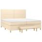 Preview: Boxspringbett mit Matratze Creme 200x200 cm Stoff