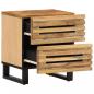 Preview: Nachttisch 40x34x46 cm Raues Mangoholz