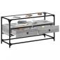 Preview: TV-Schrank mit Glasplatte Grau Sonoma 98x35x51 cm Holzwerkstoff