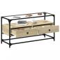 Preview: TV-Schrank mit Glasplatte Sonoma-Eiche 98x35x51cm Holzwerkstoff