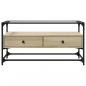 Preview: TV-Schrank mit Glasplatte Sonoma-Eiche 98x35x51cm Holzwerkstoff