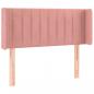 Preview: LED Kopfteil Rosa 83x16x78/88 cm Samt