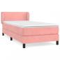 Preview: Boxspringbett mit Matratze Rosa 90x200 cm Samt