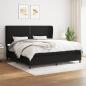 Preview: ARDEBO.de - Boxspringbett mit Matratze Schwarz 200x200 cm Stoff