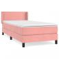 Preview: Boxspringbett mit Matratze Rosa 80x200 cm Samt