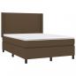 Preview: Boxspringbett mit Matratze Dunkelbraun 140x200 cm Stoff