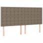 Preview: Boxspringbett mit Matratze & LED Taupe 200x200 cm Stoff