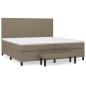 Preview: Boxspringbett mit Matratze Taupe 200x200 cm Stoff