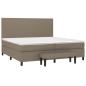 Preview: Boxspringbett mit Matratze Taupe 200x200 cm Stoff