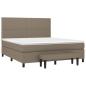 Preview: Boxspringbett mit Matratze Taupe 160x200 cm Stoff