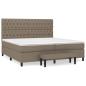 Preview: Boxspringbett mit Matratze Taupe 200x200 cm Stoff