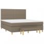 Preview: Boxspringbett mit Matratze Taupe 160x200 cm Stoff