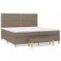 Preview: Boxspringbett mit Matratze Taupe 200x200 cm Stoff