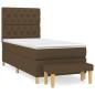 Preview: Boxspringbett mit Matratze Dunkelbraun 80x200 cm Stoff