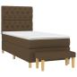 Preview: Boxspringbett mit Matratze Dunkelbraun 80x200 cm Stoff