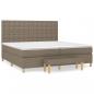 Preview: Boxspringbett mit Matratze Taupe 200x200 cm Stoff