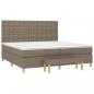 Preview: Boxspringbett mit Matratze Taupe 200x200 cm Stoff