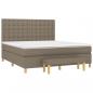 Preview: Boxspringbett mit Matratze Taupe 160x200 cm Stoff