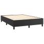 Preview: Boxspringbett mit Matratze Schwarz 140x190 cm Kunstleder