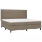 Preview: Boxspringbett mit Matratze Taupe 200x200 cm Stoff