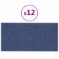 Preview: Wandpaneele 12 Stk. Blau 30x15 cm Stoff 0,54 m²