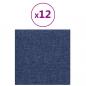 Preview: Wandpaneele 12 Stk. Blau 30x30 cm Stoff 1,08 m²