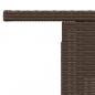 Preview: Gartentisch mit Glasplatte Braun 100x55x73 cm Poly Rattan