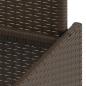 Preview: Gartentisch mit Glasplatte Braun 100x55x73 cm Poly Rattan